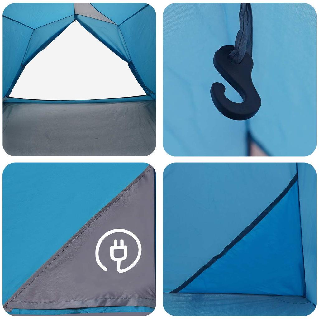 Tunnel Tent Blue 4 Person 185T Polyester with PU Coating