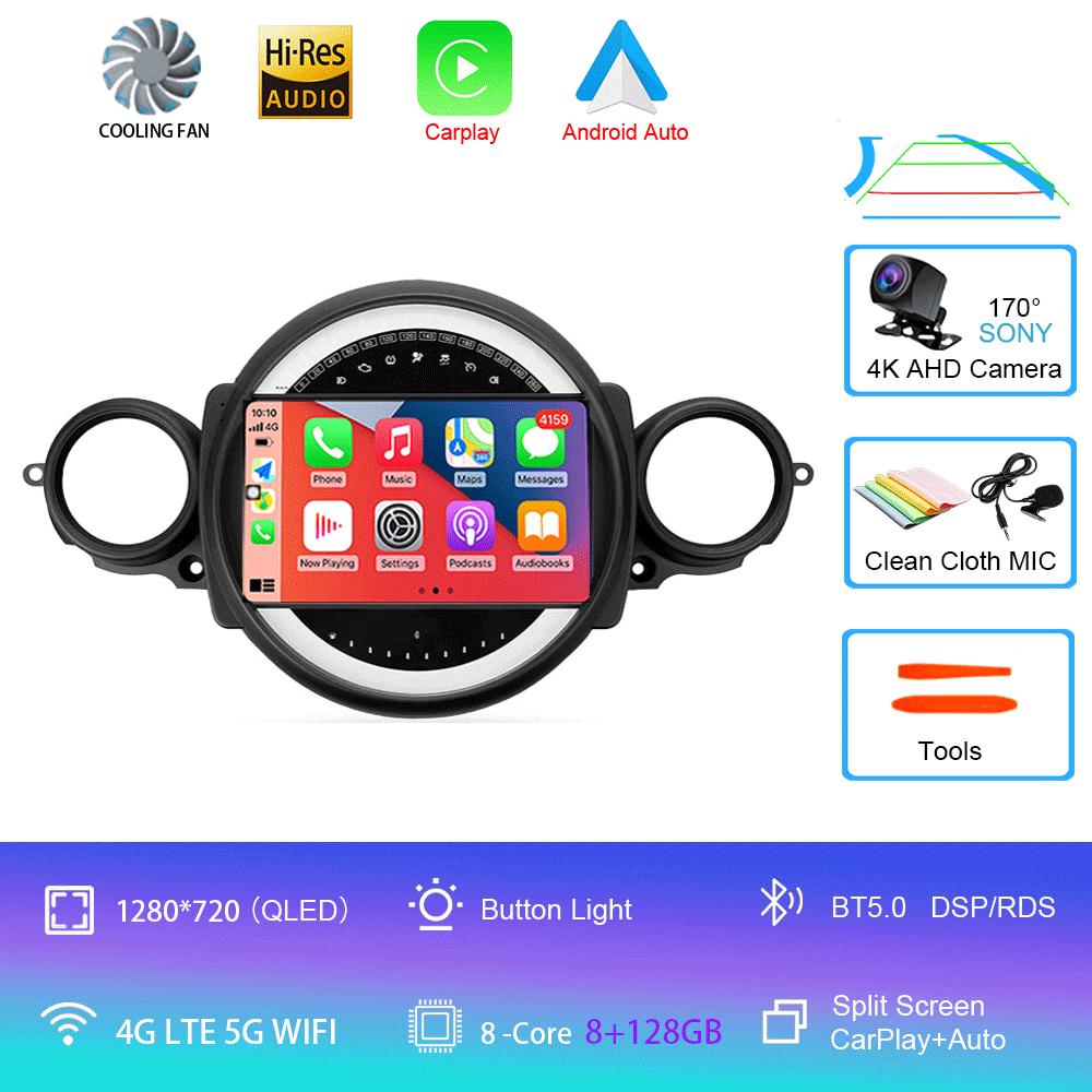 Android 14 Car Radio For BMW Mini Cooper R56 R60 R51 2006 - 2015 GPS Carplay Navigation Stereo Auto DSP BT DVD Multimedia Player