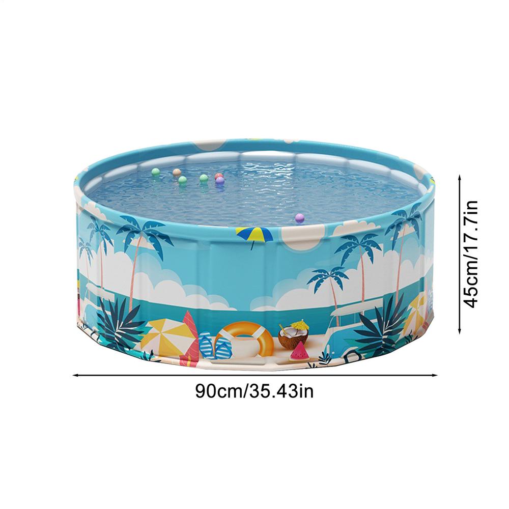 Children's Swimming Pool, Diameter 90/120/160 Cm Inflatable and Foldable Outdoor Large-size Children's Paddling Pool Summer Pet