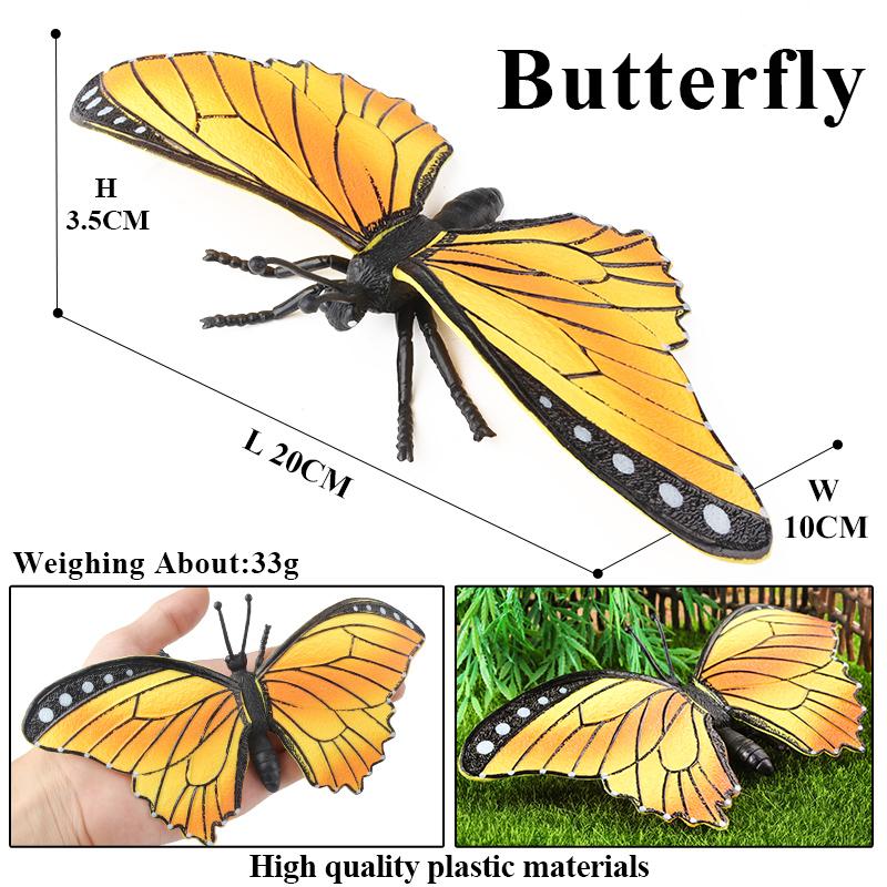 Oenux Insect Animals Model Figurine Butterfly Ant Dragonfly Spider Bee Mantis Scorpion Action Figures Educational Kid Toy Gift