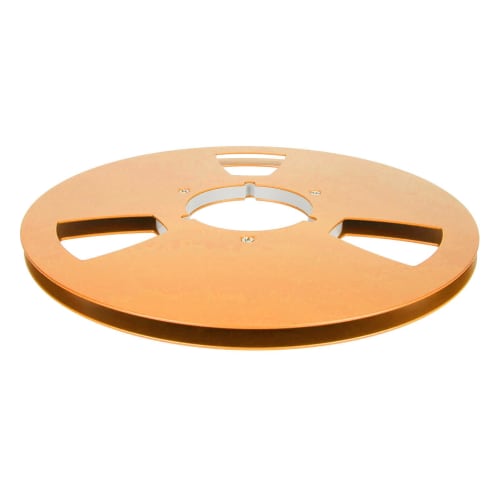10-inch Replacement Tape Reel, Empty Tape Reel, Open Reel, Aluminum Alloy, Counter-Bending, 3 Wind-Resistant Holes, 1/4-inch Recording Tape Reel (Gold