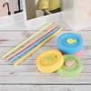 12Pcs Colorful Plastic Mason Jar Lids Set Fit for 70mm Wide Mouth Silicone Canning Jars Lids with Straw Hole Cleaning Brushes