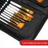Aishake 15-Piece Nylon Hair Paint Brush Set with Black Canvas Bag and Sponge Scraper