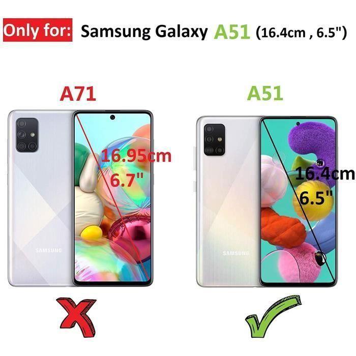 Coque Samsung Galaxy A51 - LuffyShop - Anneau + Protecteur d'écran - Support voiture - Noir