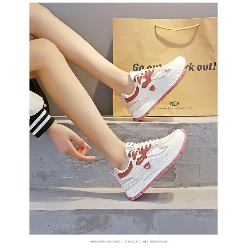  Women's Fashion Chunky Sneakers Casual Lace Up Platform Walking Shoes