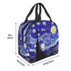 A Starry Night Van Gogh Mountain Inspiration Insulated Lunch Bag for Women Children Portable Food Boxes Thermal Lunch Box Tote