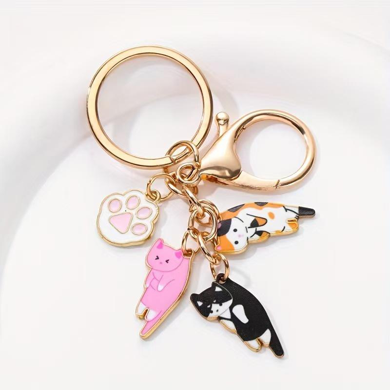 

Kawaii Cat Keychain Pet Paw Key Ring Animal Footprint Key Chains Souvenir Gifts For Women Men Cay Keys Diy Handmade Jewelry B
