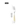 Cross 304 Stainless Steel Star Diamond Tableware Set: Steak Knife, Fork, Spoon, and Teaspoon for Home and Hotel Use