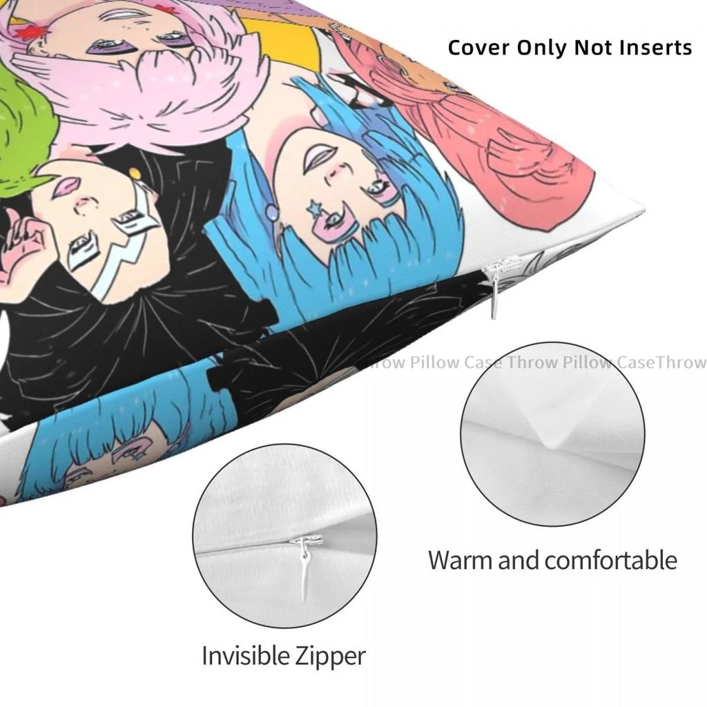 Pizzazz Girls Throw Pillow Case Jem and the Holograms Backpack Coussin Covers DIY Printed Soft Home Decor