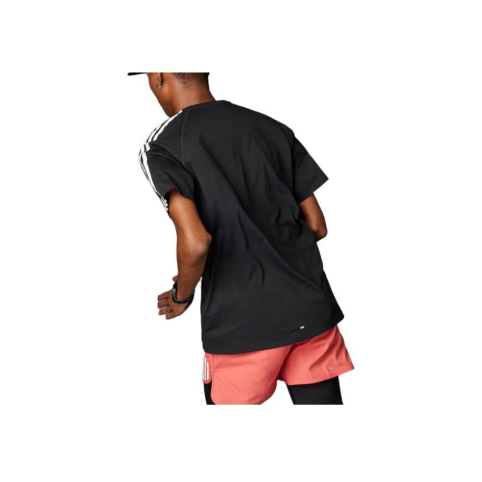 Adidas Own The Run 3-Stripes Tee Men Tops Black IQ3834