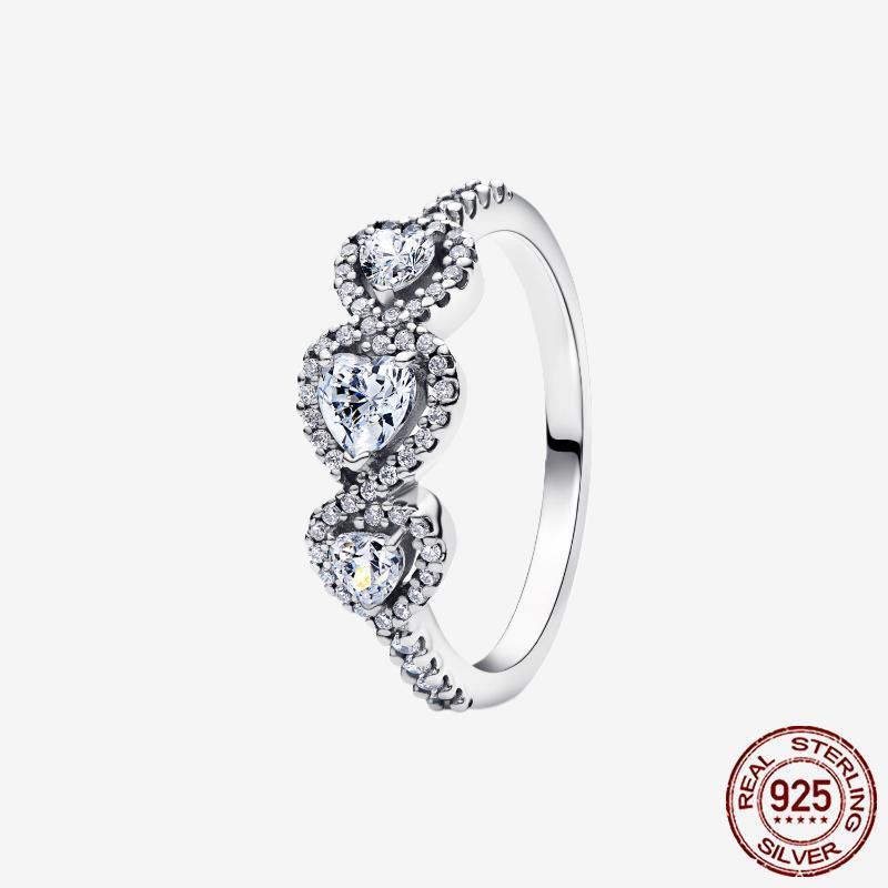925 Sterling Silver Open Ring Style  Paved Heart Butterfly Flower Colorful Gemstone Ring For Women Daily Wear Jewelry Gift 2026