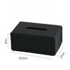 Luxury Woven Leather Tissue Box Cover, Creative Minimalist Napkin Holder for Living Room Desktop, High-End Home Decor Organizer