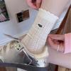 Spring and Summer Embroidered Socks for Children - Simple Summer Mesh Breathable Solid Color Layered Socks