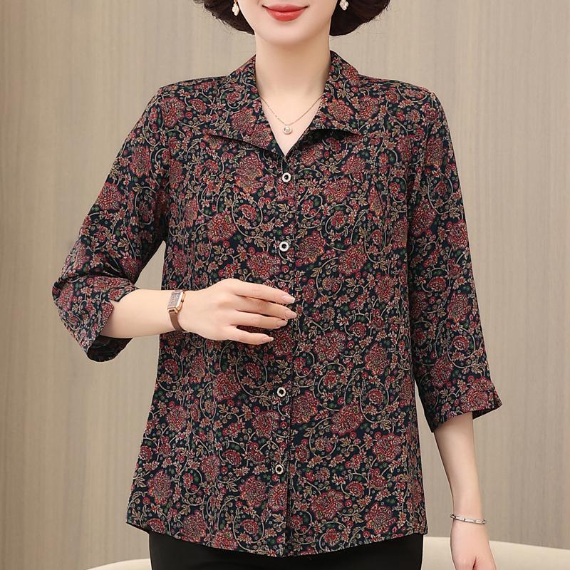 

Елегантні літні топи для жінок, вінтажний одяг, повсякденні сорочки з довгими рукавами великих розмірів 5XL