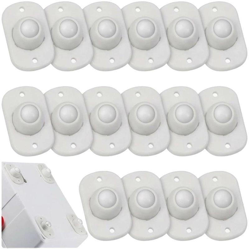 AT19-Self-Adhesive Caster Wheels 40PCS, Mini Stick On Wheels 360° Swivel Appliance Rollers For Kitchen Appliances,Furniture