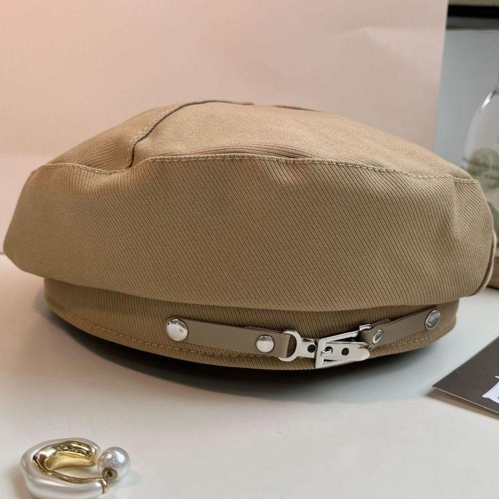 Kovový řetízkový skládaný baretový klobouk s ochranou proti slunci, skládaná osmiboká čepice, malířský klobouk v oblaku, venkovní