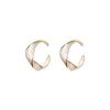 Korean Retro Temperament Earrings Trendy Personality Distorted Metal Ring Stud Earrings Simple Cold Wind