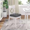 Seat Cushions 4 Pcs Dark Grey 40 X 40 Cm Microfiber Fabric