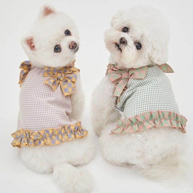 MIMINKO Check Frill Ribbon Blouse [DW4MB0050]