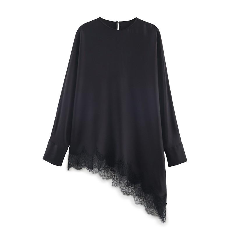 Womens Winter Loose Asymmetrical Solid Color