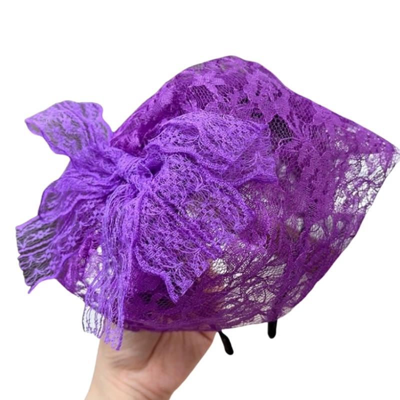 Eye Catching Lace Head Accessory For Women Headband Hair Ornament Headpieces for Wedding Party Decoration