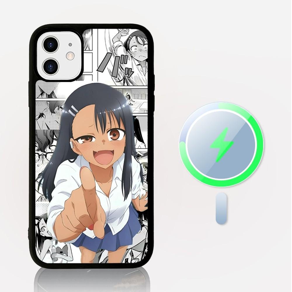 Nagatoro San Anime Phone Case Magesafe Magnetic Wireless Charge Case For iPhone 16 11 12 13 14 15 Pro Max Plus Mini