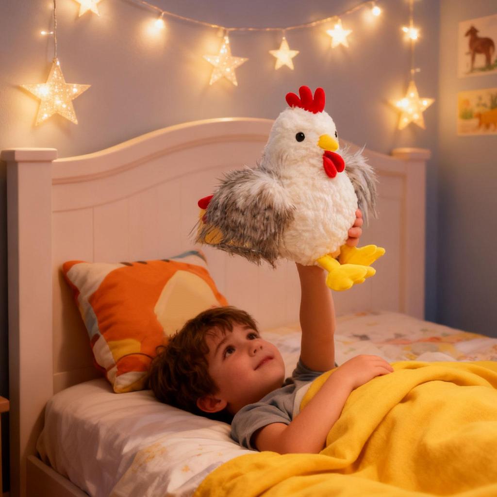 Chicken Baby Toy Sensory Safe Realistic Doll Pillow Soft Plush Rooster for Family Kids Boy Girl Birthday Travel Home Indoor