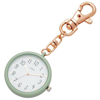Pocket Watch Keychain Watch Analog Paste Green [Fieldwork] Women's GY083-3