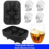 3D Skull Ice Block Mold Skull Shape Whiskey Ice Block Silicone Skull Ice Grid Ice Model Bar Creative Skull Silicone Ice Grid 6