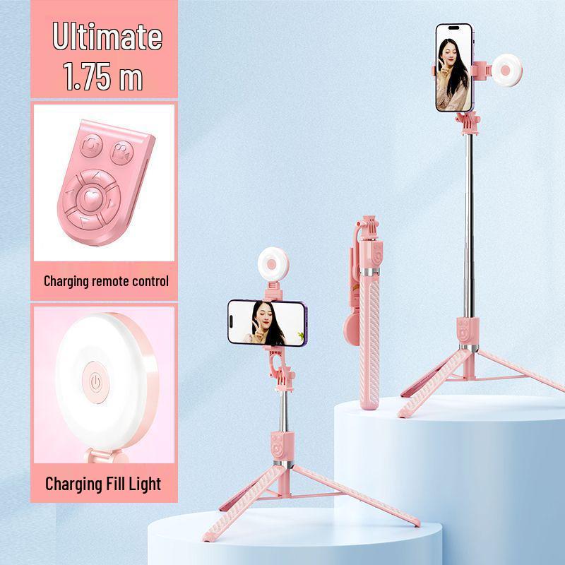 

Багатофункціональний селфі-палиця та штатив із підсвічуванням для мобільних пристроїв та прямих трансляцій