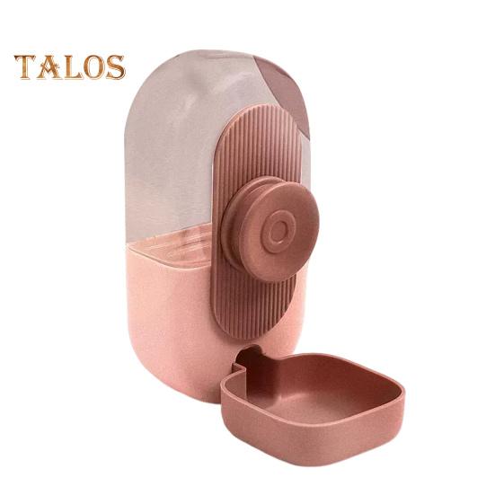 

Подвесная клетка, миска для корма для домашних животных, пластиковая автоматическая кормушка для домашних животных, диспенсер для воды для собак, кошек, кроликов A розовый