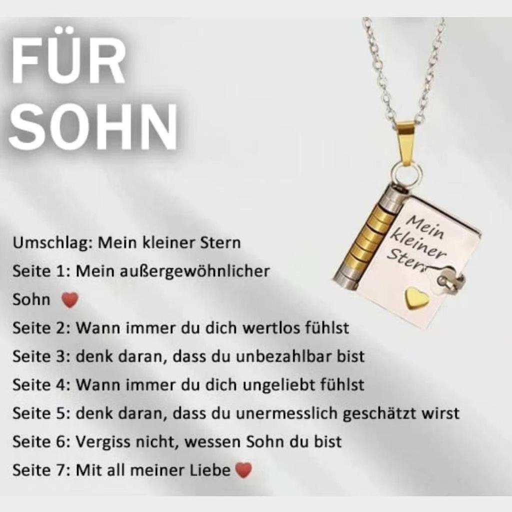 Engraved Titanium Steel Necklace - Fade-Resistant, Emotional Book Pendant, Women's Clavicle Chain Jewelry 