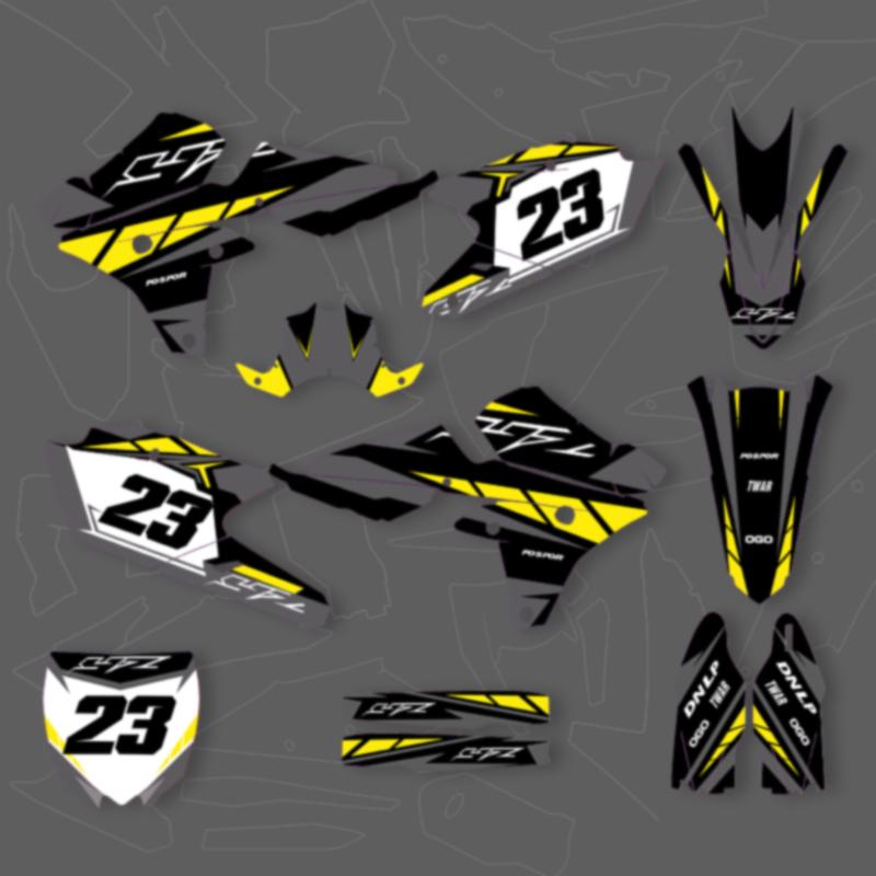 DSMTECH Custom Motorcycle Graphics Decals Stickers Kits For Yamaha YZF250 2014-18 YZF250X 2015-19 WRF250 YZF450 2014-17 002