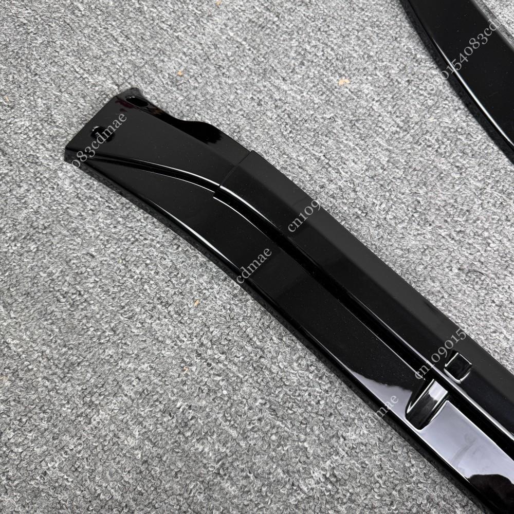 Front Bumper Lip Body Kit Spoiler Splitters for Mercedes C Class W205 S205 C180 C200 C220 C250 C300 2015-2018 Gloss Black ABS