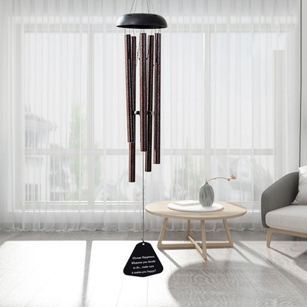 Retro Aluminum Tube Wind Bell Japanese Style Blessing Bell Hanging Decoration Wind Chimes  Room