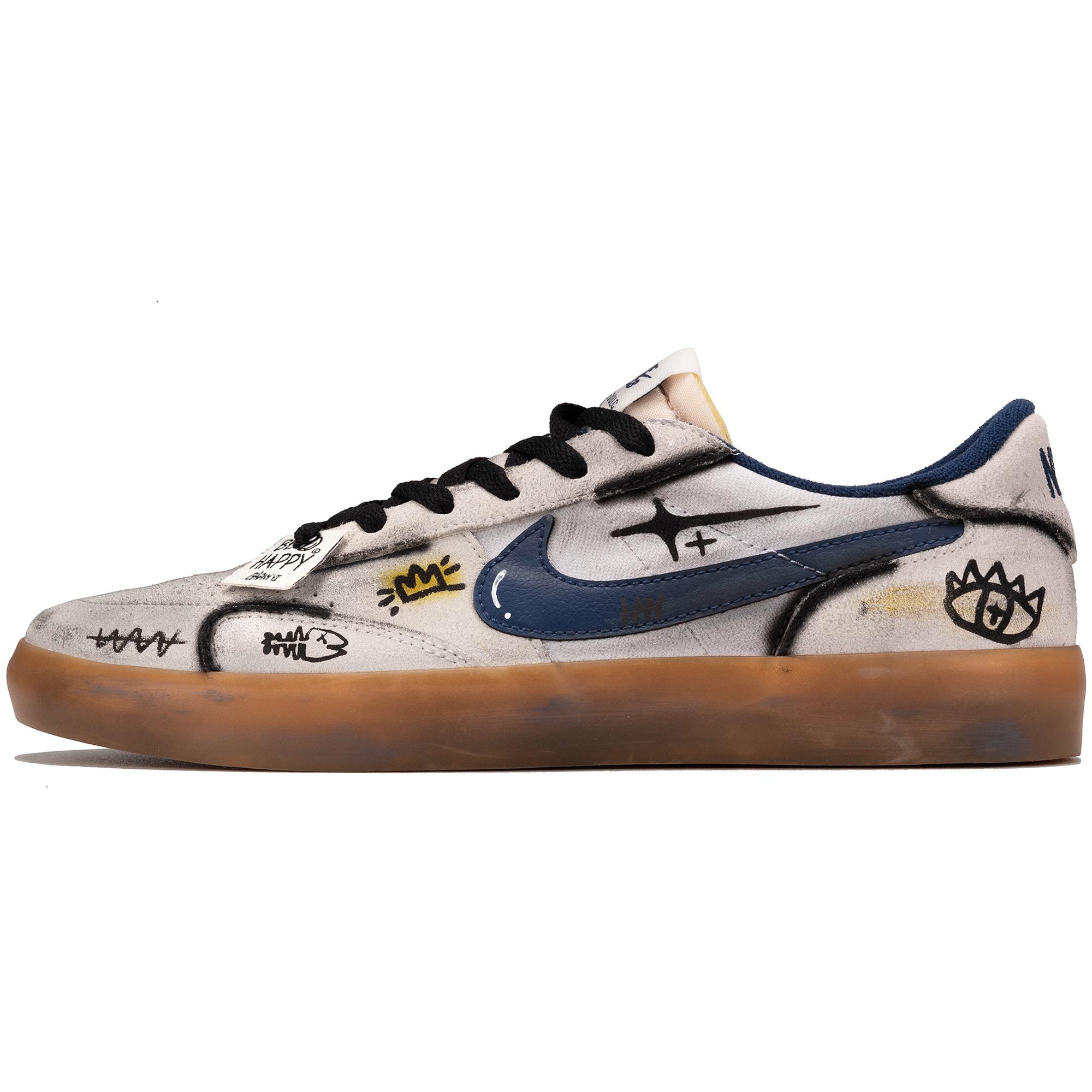 

Nike Heritage Thermal, Slip Resistant, And Abrasion Resistant Coverage Low top Skateboard Shoes Unisex Beige Blue Black CD5010-102(TeamF-) 41