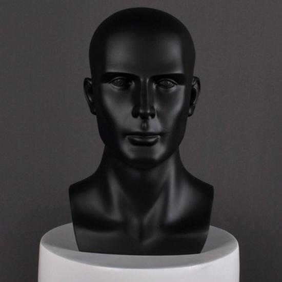 Male Mannequin Head with Shoulders for Hat, Wig, and Eyewear Display