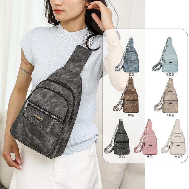 

Простая сумка через плечо, нагрудная сумка, универсальная двухслойная повседневная сумка через плечо