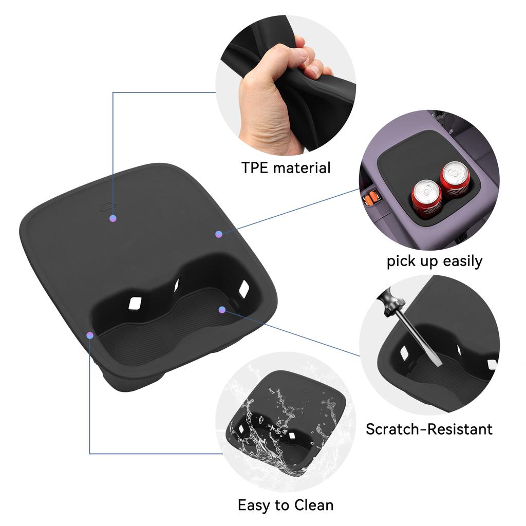 Car Water Cup Holder for Leapmotor B10/B01 2025 2026 The Second Row Drinks Cup Holder Armrest Storage Tray Accessories
