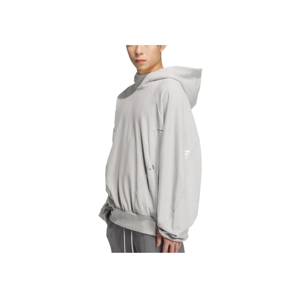 adidas Fustl Hoody Sweat Quick-Drying Comfortable Soft Hooded Pullover Long Sleeve Sweatshirt Men Sweatshirt Light-Gray JM8605