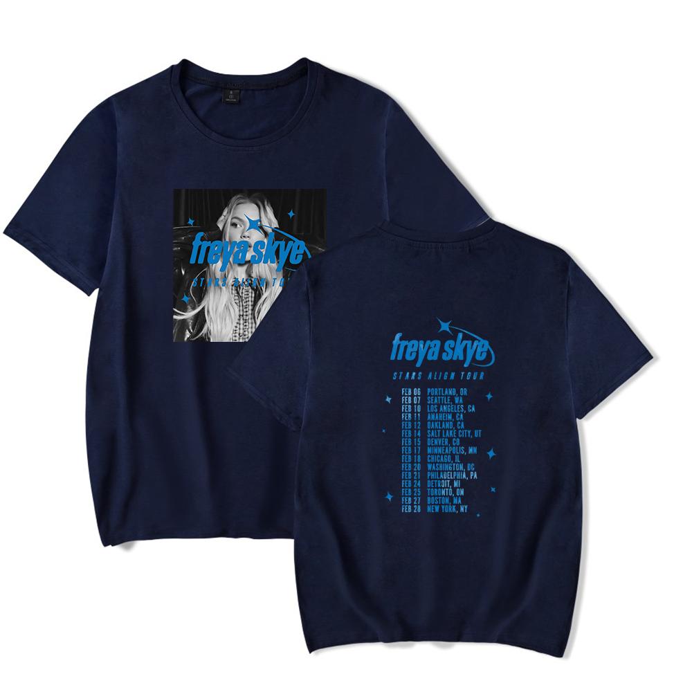 Freya Skye Stars Align TOUR 2026 Merch Maglietta 2026 tour Merch Top con Stampa Cool per Unisex e Donne Streetwear