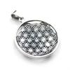 [World Accessories Carmelo] Flower of Life Pendant Top, Divine Geometry, Flower of Life, Sterling Silver 925