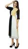 Bimba Womens Classic Mandarin Collar Shift TriColor Midi Summer Chic Dresses