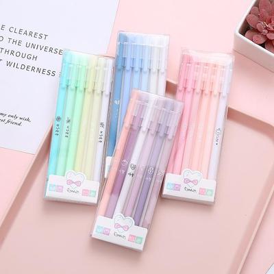 Morandi Color Neutral Black Bullet Pens – 6er-Set für Studenten und den Einsatz im Büro