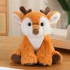23cm Cartoon Sitting Animal Plush Toy Stuffed Pig Goat Lamb Lion Koala Fox Panda Cute Plushie Birthday Present