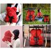 9.8in Artificial Cute Bear Rose Flower for Wedding Anniversary Including Transparent Gift Box Red