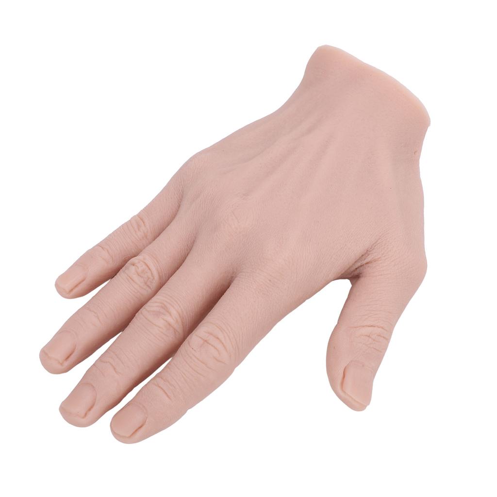 Silicone Male Hand Model Reusable Simulation Silicone Artificial Hand Model Bendable Artificial Hand for Festival Props