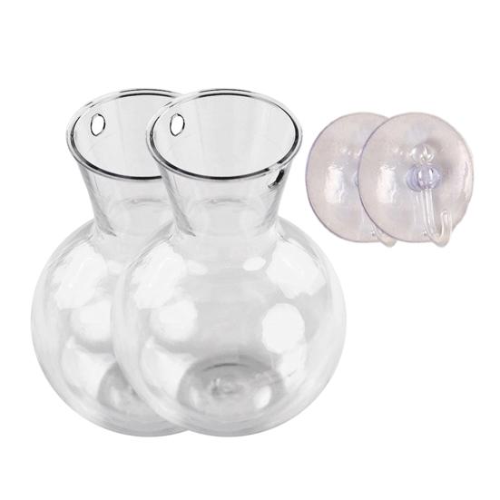 1/2/3/4/6/8Pcs Window Propagation Station Plant Propagation Glass Bulb with Suction Cup Transparent Planter Propagation Planter Terrarium Vase