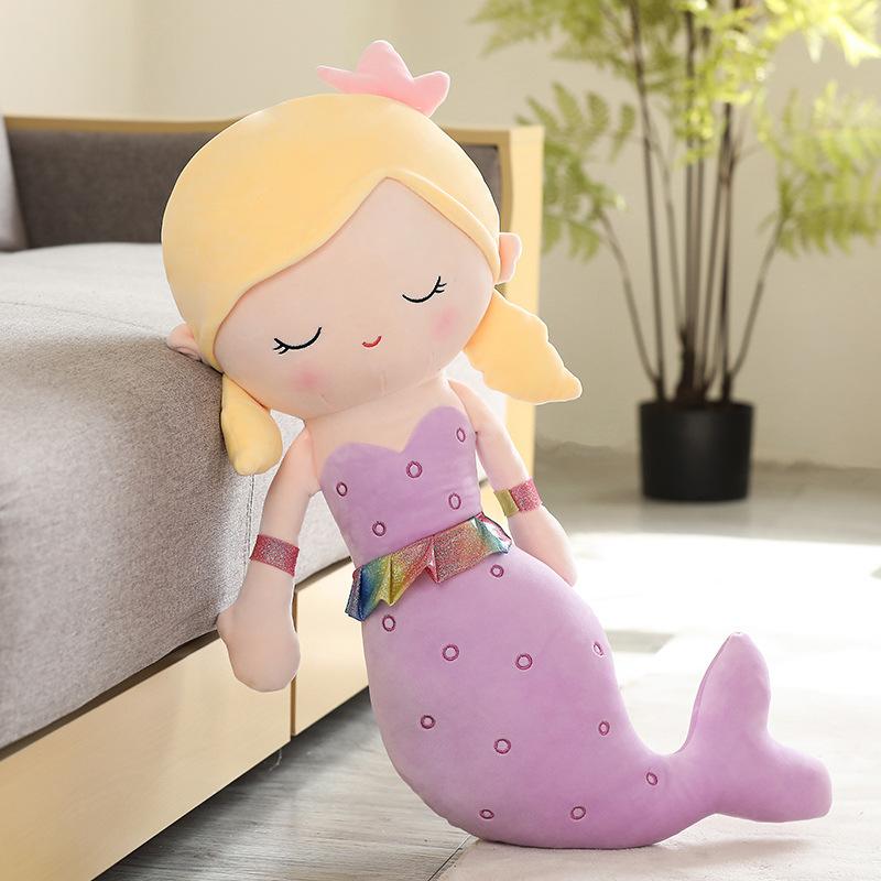 Mermaid Throw Pillow Plush Toy Doll Child Soothing Doll Girl Bed Holding Sleeping Doll