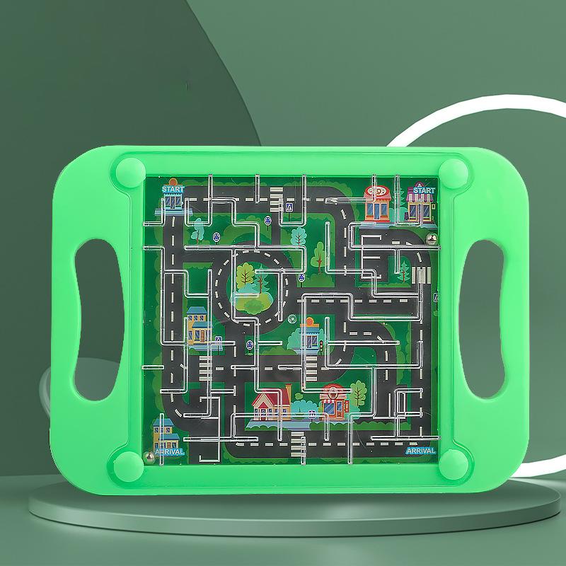 

Ладонь ходячие бусины лабиринт игрушки 1 шт дети начальной школы балансир трек роликовый мяч головоломка игрушки для тренировки концентрации зелёный